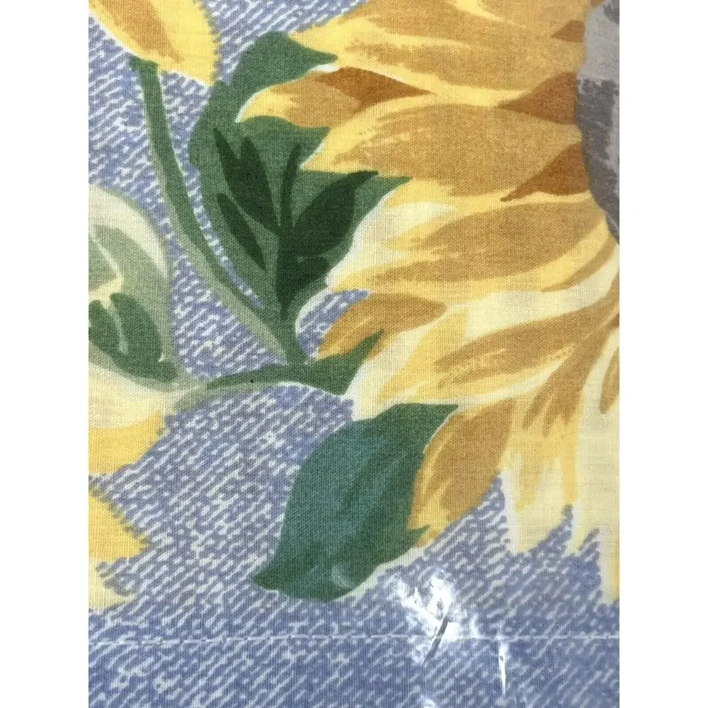 Vintage DreamStyles By Bibb Full Sheet Set Sunflowers Sunshine NOS NIP Pastels